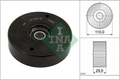 Tensioner Pulley, V-ribbed belt Schaeffler INA 531 0551 20