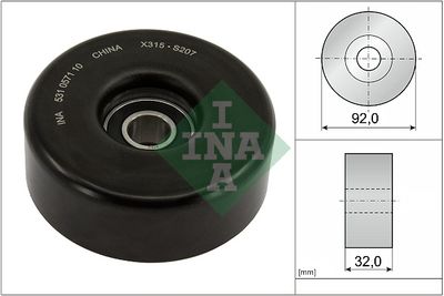 Tensioner Pulley, V-ribbed belt Schaeffler INA 531 0571 10
