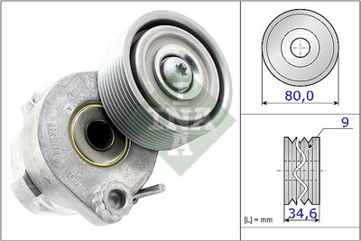 Tensioner Pulley, V-ribbed belt Schaeffler INA 531 0605 30