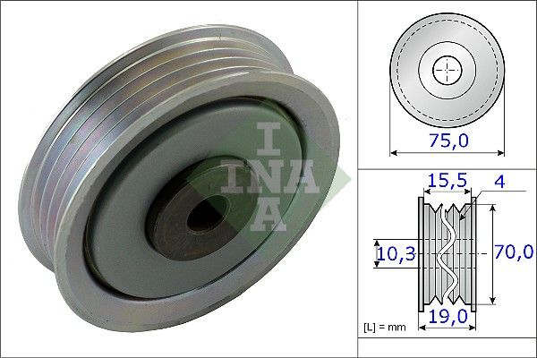 Schaeffler INA 531 0845 10 Tensioner Pulley, V-ribbed belt