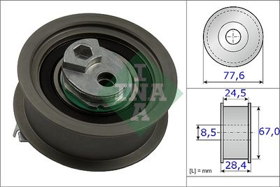 Tensioner Pulley, timing belt Schaeffler INA 531 0851 10