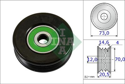 Tensioner Pulley, V-ribbed belt Schaeffler INA 531 0852 10