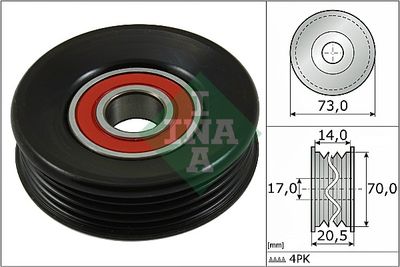 Tensioner Pulley, V-ribbed belt Schaeffler INA 531 0853 10