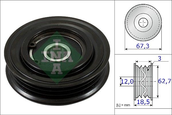 Schaeffler INA 531 0861 10 Tensioner Pulley, V-ribbed belt