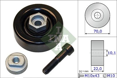 Tensioner Pulley, V-ribbed belt Schaeffler INA 531 0864 10
