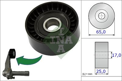 Tensioner Pulley, V-ribbed belt Schaeffler INA 531 0866 10