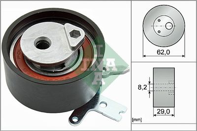Tensioner Pulley, timing belt Schaeffler INA 531 0897 10