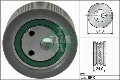 Tensioner Pulley, V-ribbed belt Schaeffler INA 531 0910 10