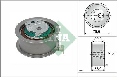 Tensioner Pulley, timing belt Schaeffler INA 531 0927 10
