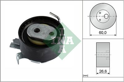 Tensioner Pulley, timing belt Schaeffler INA 531 0961 10