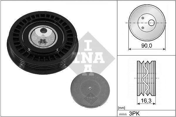 Schaeffler INA 531 1005 10 Tensioner Pulley, V-ribbed belt