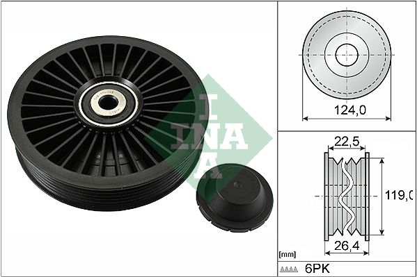 Schaeffler INA 532 0242 10 Deflection/Guide Pulley, V-ribbed belt