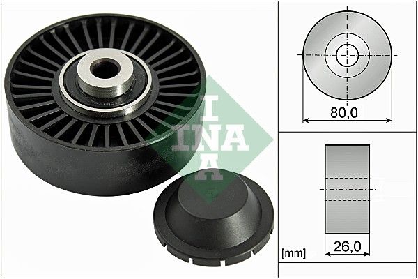 Schaeffler INA 532 0370 20 Deflection/Guide Pulley, V-ribbed belt