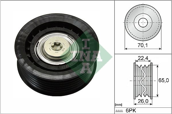 Schaeffler INA 532 0471 10 Deflection/Guide Pulley, V-ribbed belt