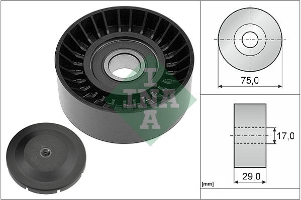 Schaeffler INA 532 0536 10 Deflection/Guide Pulley, V-ribbed belt