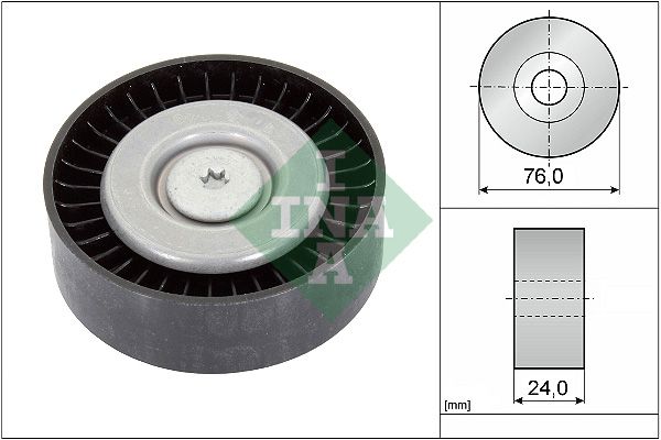 Schaeffler INA 532 0558 10 Deflection/Guide Pulley, V-ribbed belt
