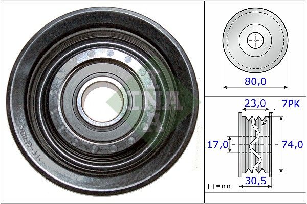 Schaeffler INA 532 0580 10 Deflection/Guide Pulley, V-ribbed belt