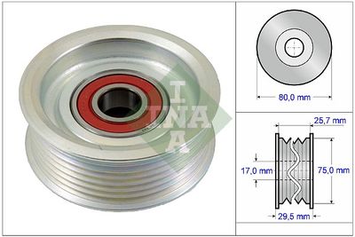 Deflection/Guide Pulley, V-ribbed belt Schaeffler INA 532 0587 10