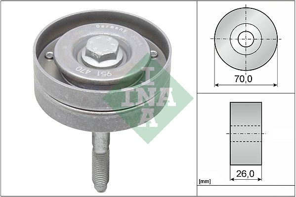 Schaeffler INA 532 0596 10 Deflection/Guide Pulley, V-ribbed belt