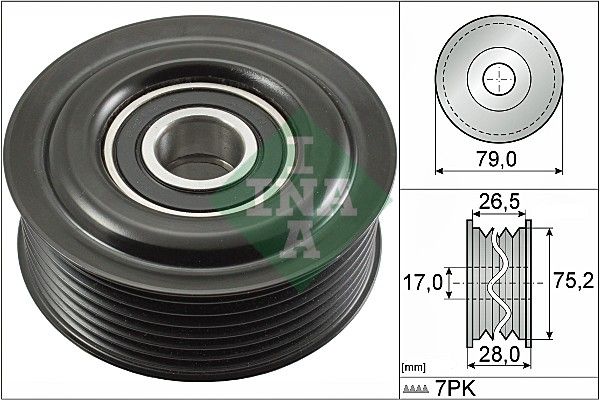 Schaeffler INA 532 0609 10 Deflection/Guide Pulley, V-ribbed belt