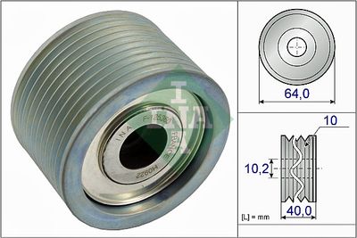 Deflection/Guide Pulley, V-ribbed belt Schaeffler INA 532 0662 10