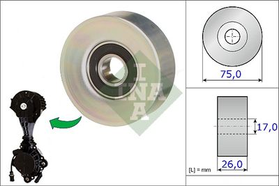 Deflection/Guide Pulley, V-ribbed belt Schaeffler INA 532 0676 10