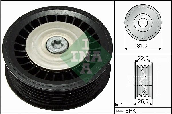 Schaeffler INA 532 0678 10 Deflection/Guide Pulley, V-ribbed belt