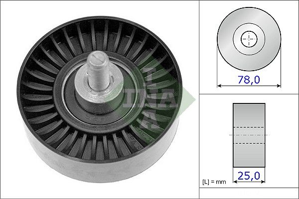 Schaeffler INA 532 0705 10 Deflection/Guide Pulley, V-ribbed belt