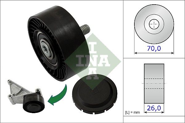 Schaeffler INA 532 0718 10 Deflection/Guide Pulley, V-ribbed belt