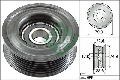 Deflection/Guide Pulley, V-ribbed belt Schaeffler INA 532 0721 10