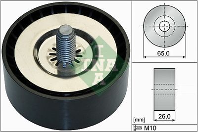 Deflection/Guide Pulley, V-ribbed belt Schaeffler INA 532 0736 10