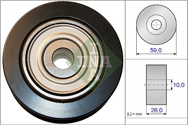 Schaeffler INA 532 0737 10 Deflection/Guide Pulley, V-ribbed belt