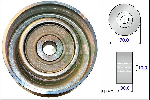 Schaeffler INA 532 0738 10 Deflection/Guide Pulley, V-ribbed belt