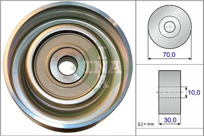 Deflection/Guide Pulley, V-ribbed belt Schaeffler INA 532 0738 10