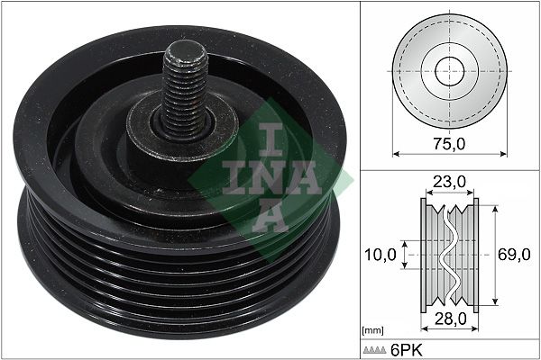 Schaeffler INA 532 0744 10 Deflection/Guide Pulley, V-ribbed belt