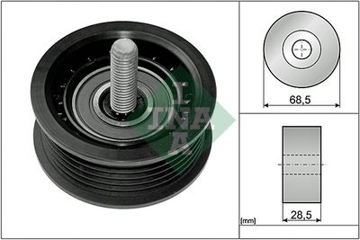Deflection/Guide Pulley, V-ribbed belt Schaeffler INA 532 0745 10