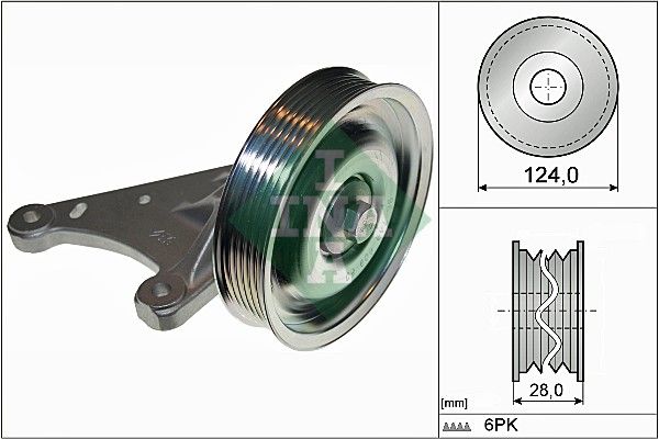 Schaeffler INA 532 0773 10 Deflection/Guide Pulley, V-ribbed belt