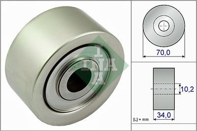 Deflection/Guide Pulley, V-ribbed belt Schaeffler INA 532 0778 10
