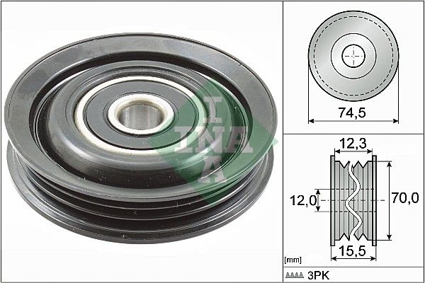 Schaeffler INA 532 0786 10 Deflection/Guide Pulley, V-ribbed belt