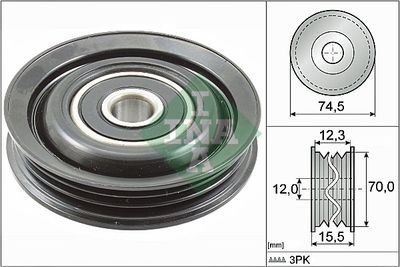 Deflection/Guide Pulley, V-ribbed belt Schaeffler INA 532 0786 10