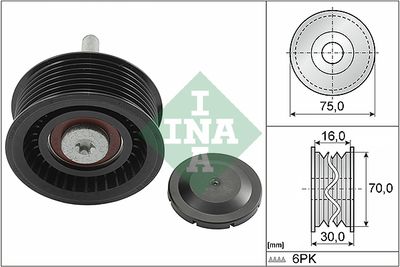 Deflection/Guide Pulley, V-ribbed belt Schaeffler INA 532 0801 10