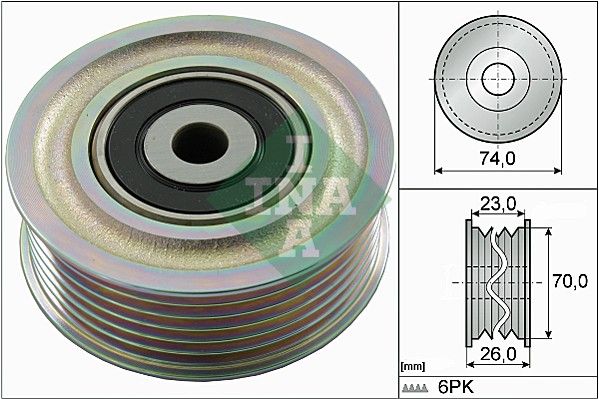 Schaeffler INA 532 0826 10 Deflection/Guide Pulley, V-ribbed belt