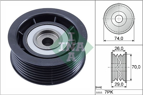 Schaeffler INA 532 0840 10 Deflection/Guide Pulley, V-ribbed belt