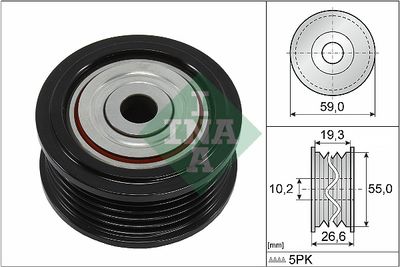 Deflection/Guide Pulley, V-ribbed belt Schaeffler INA 532 0860 10