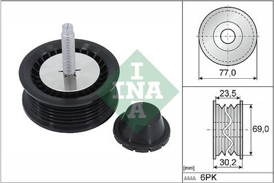 Deflection/Guide Pulley, V-ribbed belt Schaeffler INA 532 0889 10