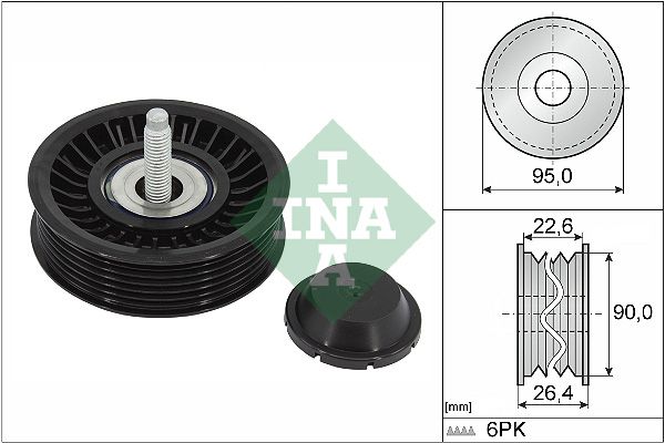 Schaeffler INA 532 0891 10 Deflection/Guide Pulley, V-ribbed belt