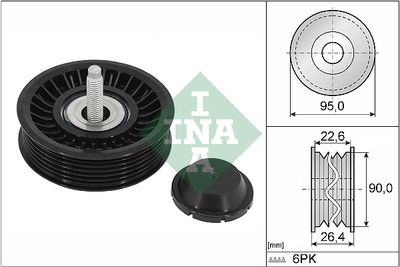 Deflection/Guide Pulley, V-ribbed belt Schaeffler INA 532 0891 10
