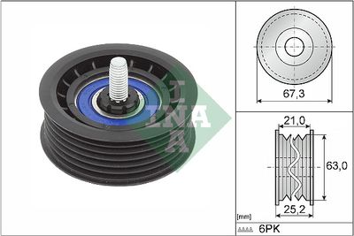 Deflection/Guide Pulley, V-ribbed belt Schaeffler INA 532 0906 10