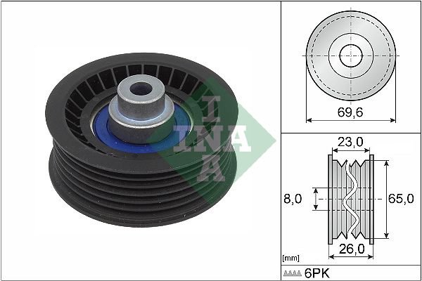 Schaeffler INA 532 0917 10 Deflection/Guide Pulley, V-ribbed belt