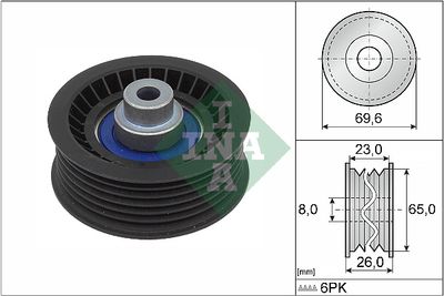 Deflection/Guide Pulley, V-ribbed belt Schaeffler INA 532 0917 10